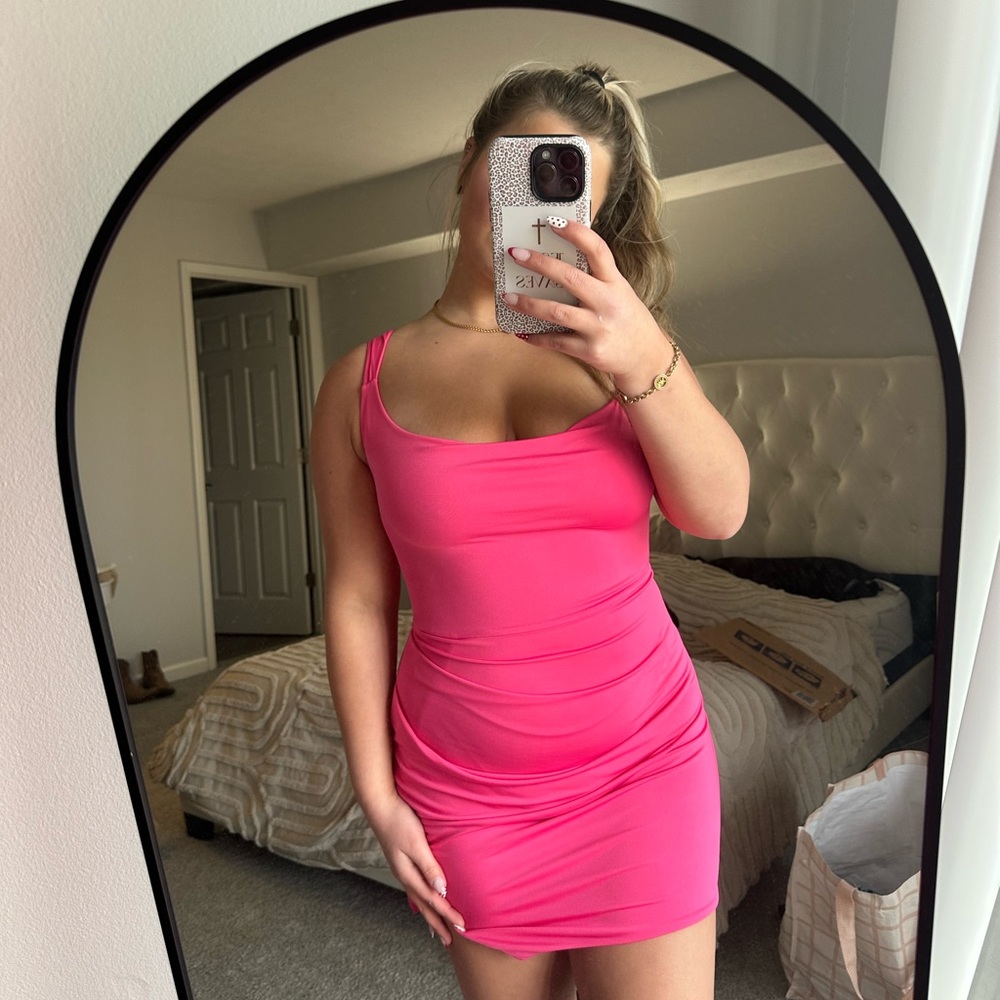 Vibrant Pink Mini Dress
